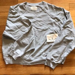 Crew neck gray electric & rose cropped sweatshirt